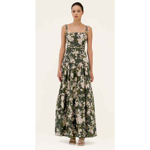 Agua by Agua Bendita Lima Gardenia Maxi Dress size M medium - Picture 2 of 9